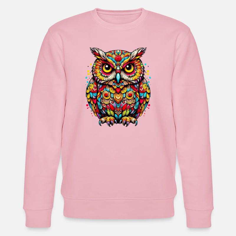 Eule - Stanley/Stella Unisex Bio-Sweatshirt CHANGER  - Hellrosa