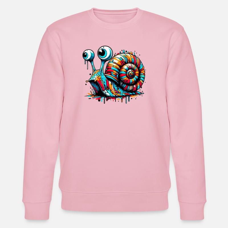Schnecke - Stanley/Stella Unisex Bio-Sweatshirt CHANGER  - Hellrosa