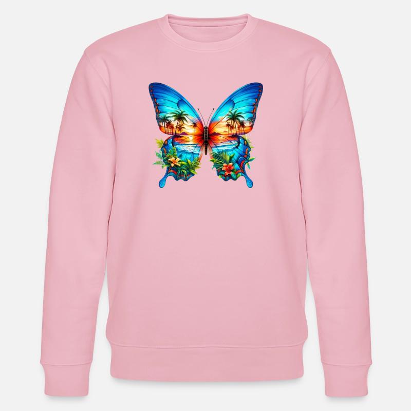Papillon - Sweat bio CHANGER Stanley/Stella Unisexe - rose pâle