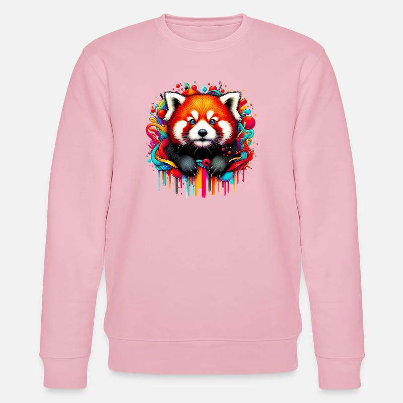 Kleiner Panda - Stanley/Stella Unisex Bio-Sweatshirt CHANGER  - Hellrosa
