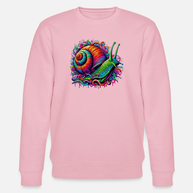 Schnecke - Stanley/Stella Unisex Bio-Sweatshirt CHANGER  - Hellrosa