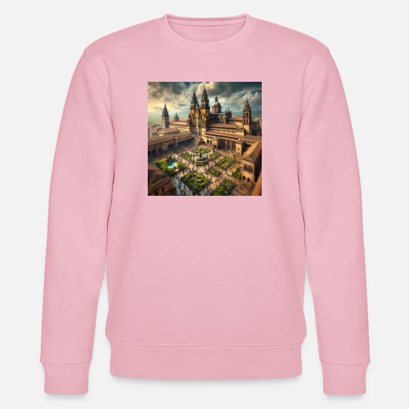 Cathédrale de Saint-Jacques-de-Compostelle - Sweat bio CHANGER Stanley/Stella Unisexe - rose pâle
