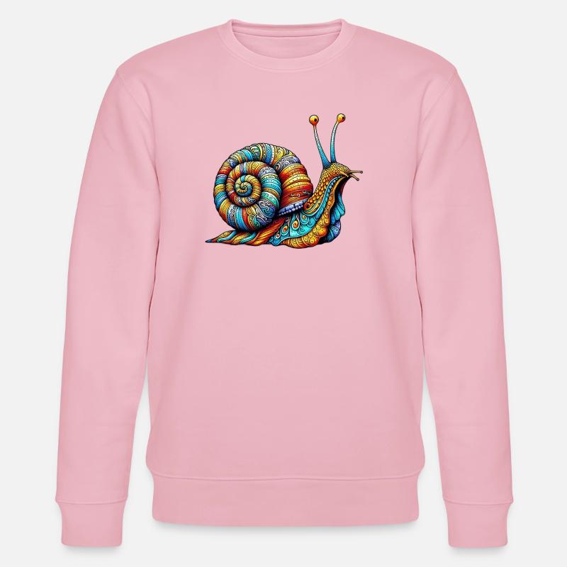 Schnecke - Stanley/Stella Unisex Bio-Sweatshirt CHANGER - Hellrosa