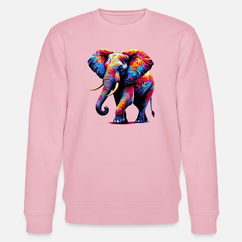 Elefant - Stanley/Stella Unisex Bio-Sweatshirt CHANGER  - Hellrosa