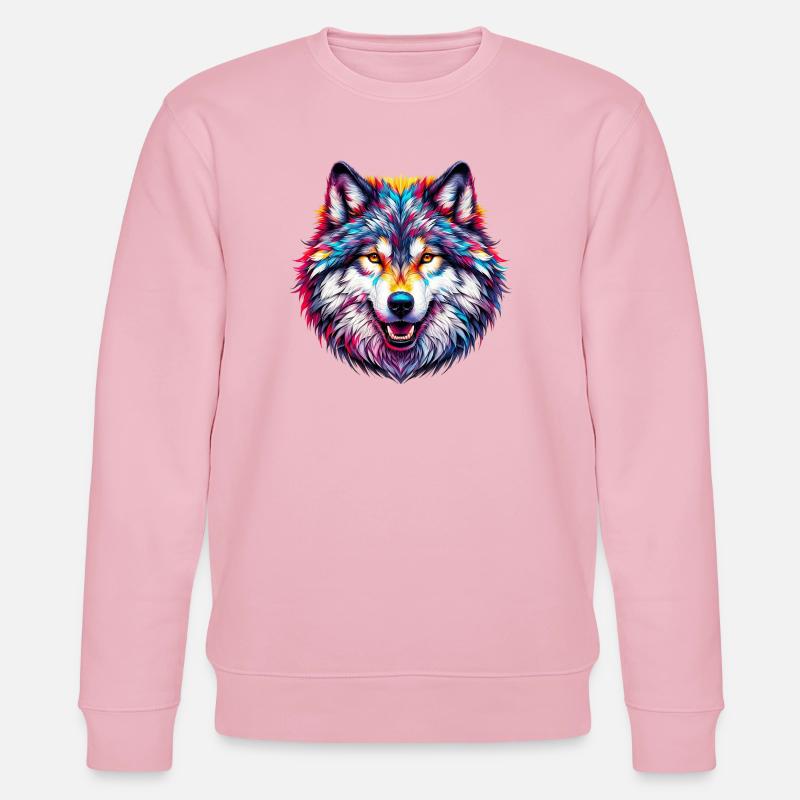 Wolf - Stanley/Stella CHANGER Unisex Organic Sweatshirt - cotton pink