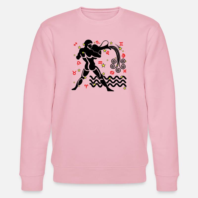 Sternzeichen Stern Logo Wassermann - Stanley/Stella Unisex Bio-Sweatshirt CHANGER  - Hellrosa