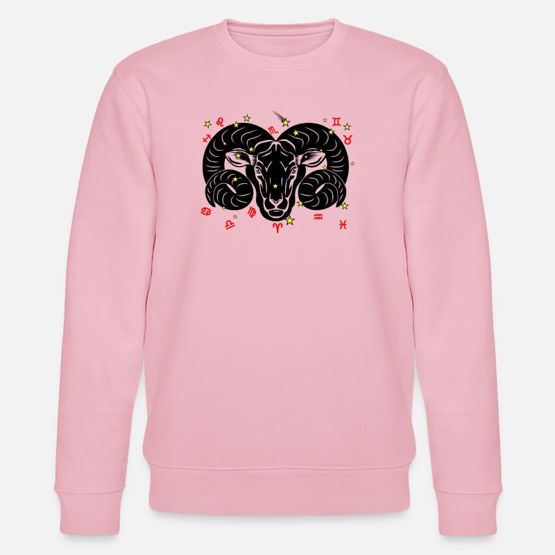 Sternzeichen Stern Logo Widder - Stanley/Stella Unisex Bio-Sweatshirt CHANGER  - Hellrosa