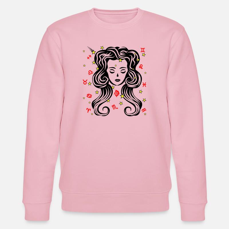 Sternzeichen Stern Logo Jungfrau - Stanley/Stella Unisex Bio-Sweatshirt CHANGER  - Hellrosa