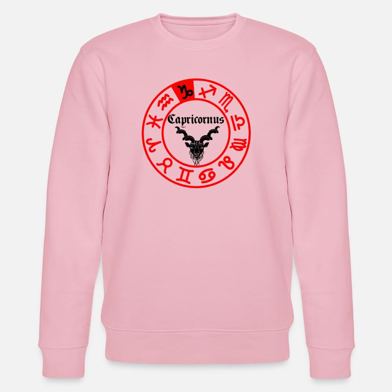 Zwölf Sternzeichen Steinbock Steinbock - Stanley/Stella Unisex Bio-Sweatshirt CHANGER  - Hellrosa