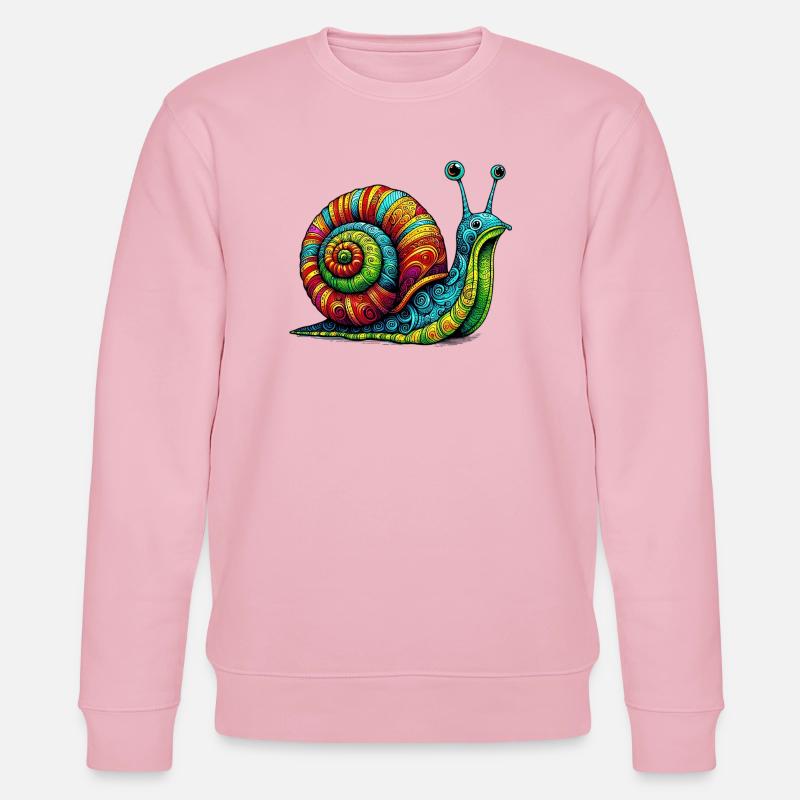 Schnecke - Stanley/Stella Unisex Bio-Sweatshirt CHANGER  - Hellrosa