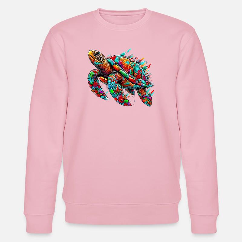 Turtle - Stanley/Stella CHANGER Unisex Organic Sweatshirt - cotton pink