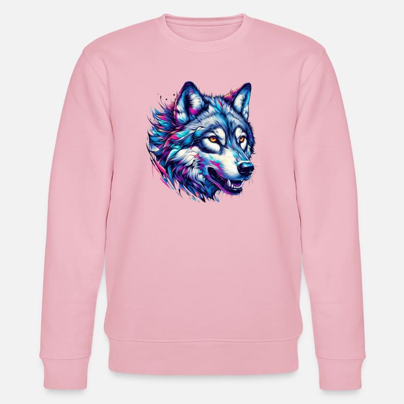 Loup - Sweat bio CHANGER Stanley/Stella Unisexe - rose pâle