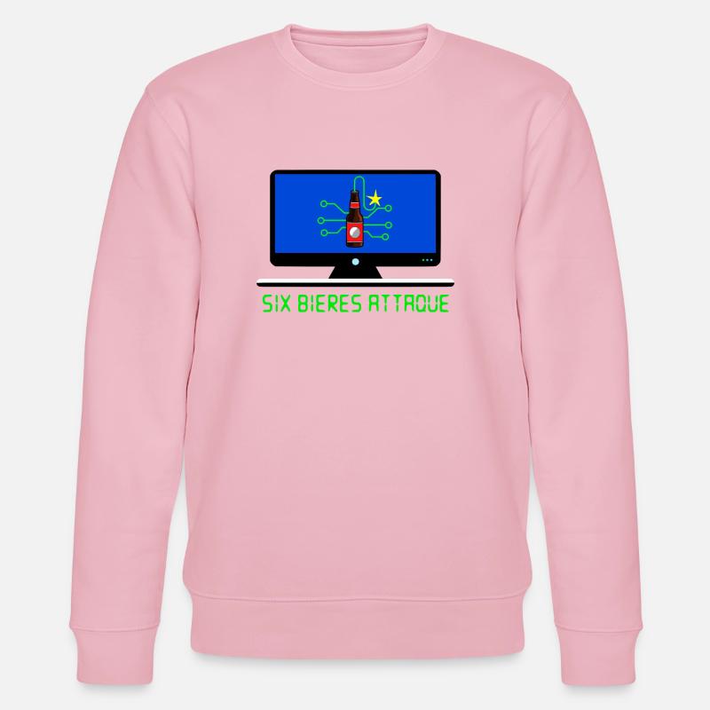 Sechs Biere attackieren - Stanley/Stella Unisex Bio-Sweatshirt CHANGER - Hellrosa
