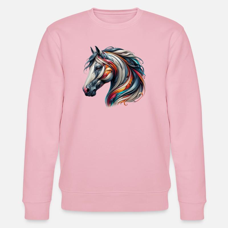 Pferd - Stanley/Stella Unisex Bio-Sweatshirt CHANGER  - Hellrosa