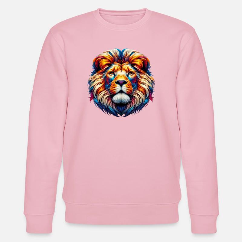 Löwe - Stanley/Stella Unisex Bio-Sweatshirt CHANGER  - Hellrosa