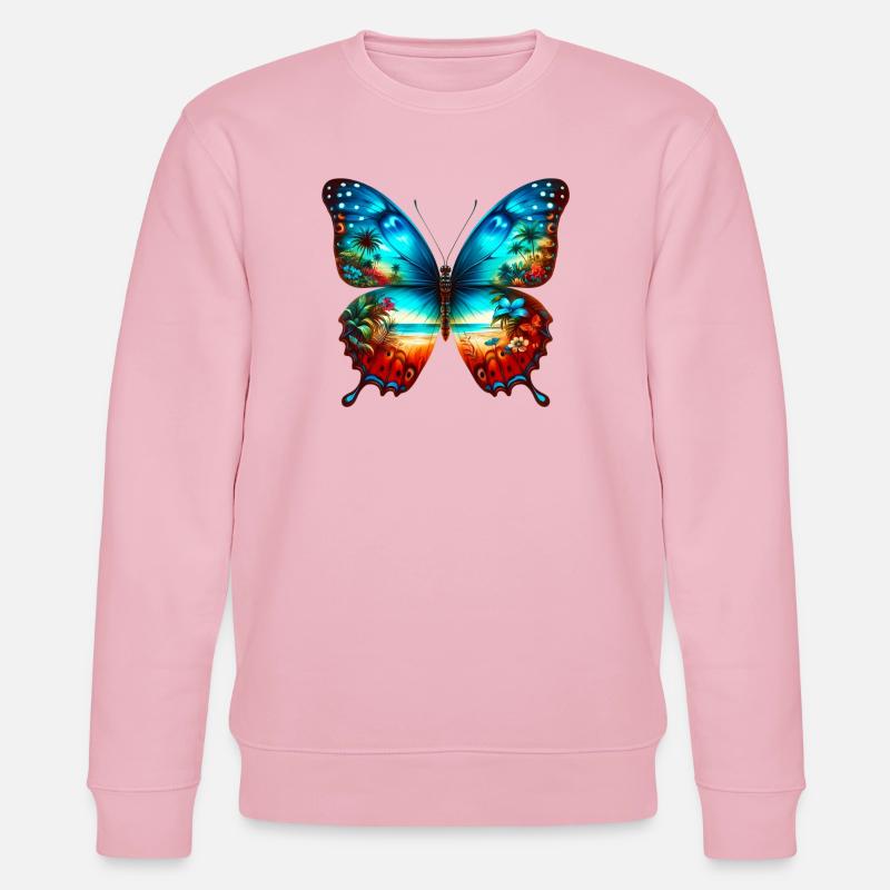 Papillon - Sweat bio CHANGER Stanley/Stella Unisexe - rose pâle