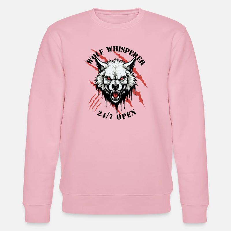 Wolf Flüsterer - Stanley/Stella Unisex Bio-Sweatshirt CHANGER  - Hellrosa