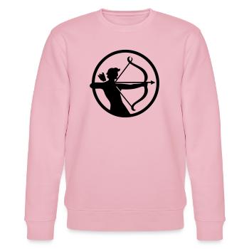 Schütze - Stanley/Stella Unisex Bio-Sweatshirt CHANGER  - Hellrosa - Vorne - Jaron (178cm) & Liana (172cm)