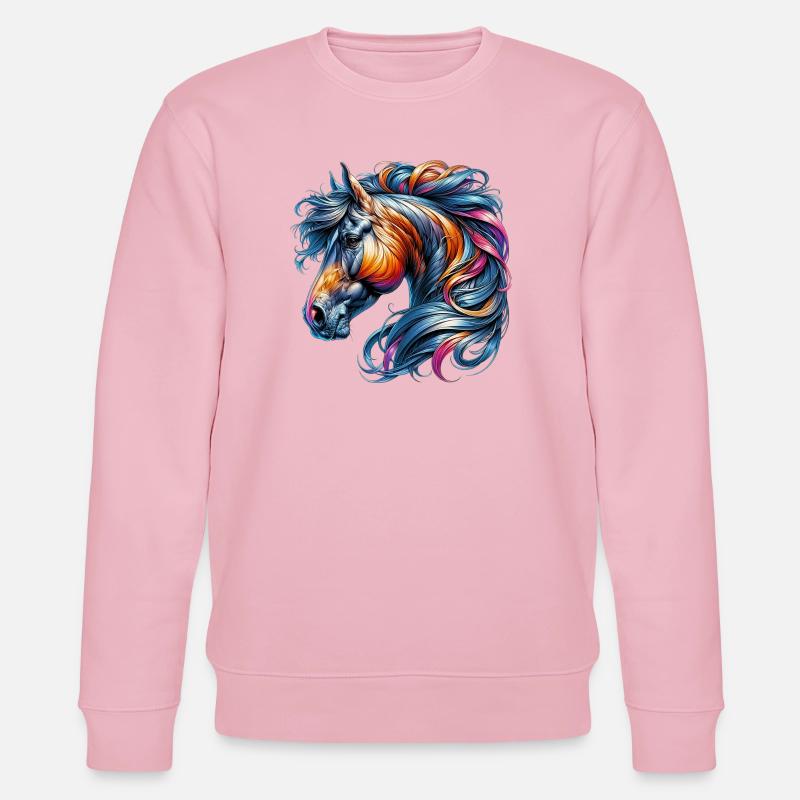 Pferd - Stanley/Stella Unisex Bio-Sweatshirt CHANGER  - Hellrosa