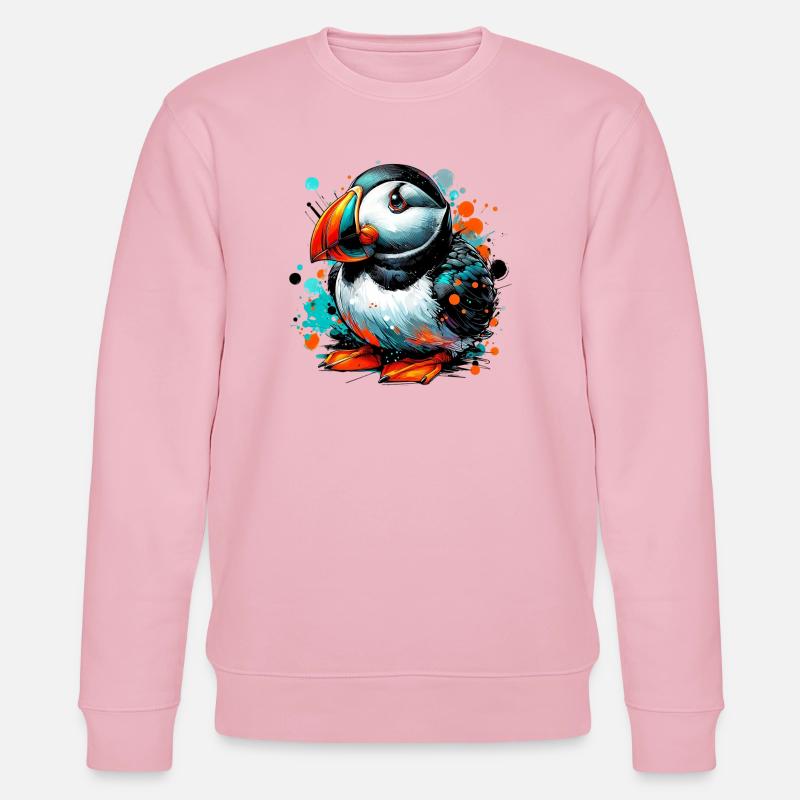 Papageitaucher - Stanley/Stella Unisex Bio-Sweatshirt CHANGER  - Hellrosa
