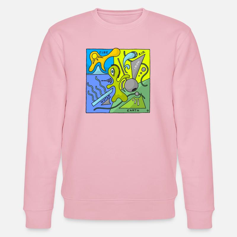 Four éléments - Sweat bio CHANGER Stanley/Stella Unisexe - rose pâle