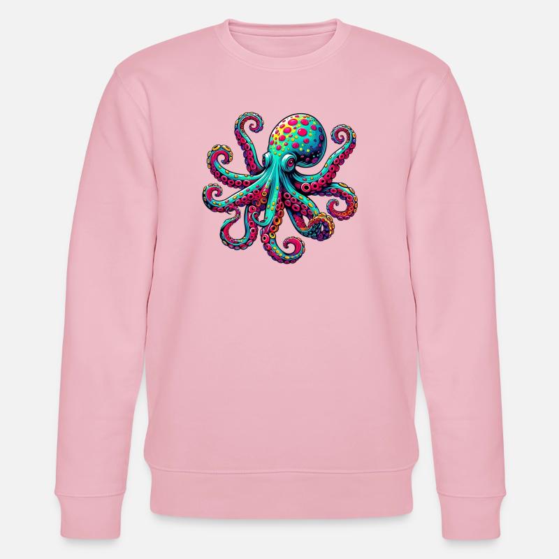 Krake - Stanley/Stella Unisex Bio-Sweatshirt CHANGER  - Hellrosa