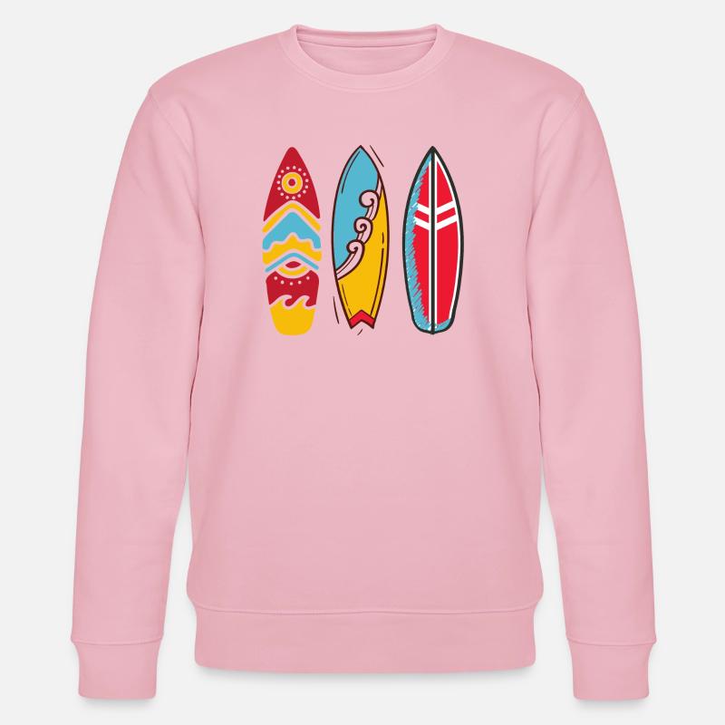 Drei Pop-Art-Surfbretter - Stanley/Stella Unisex Bio-Sweatshirt CHANGER  - Hellrosa