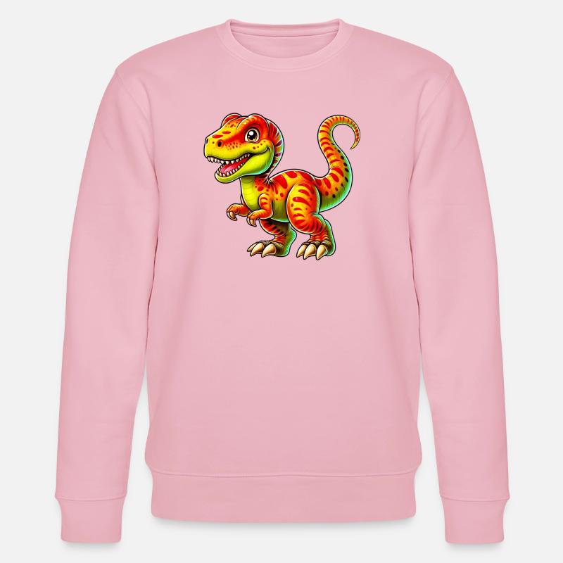 Dinosaur - Stanley/Stella CHANGER Unisex Organic Sweatshirt - cotton pink