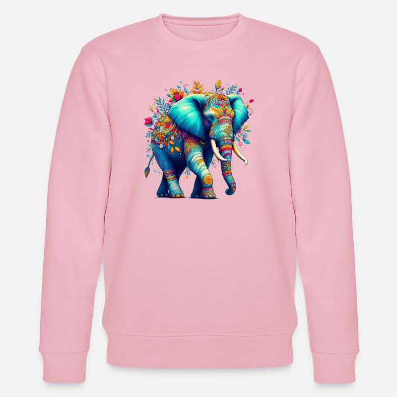 Elefant - Stanley/Stella Unisex Bio-Sweatshirt CHANGER  - Hellrosa