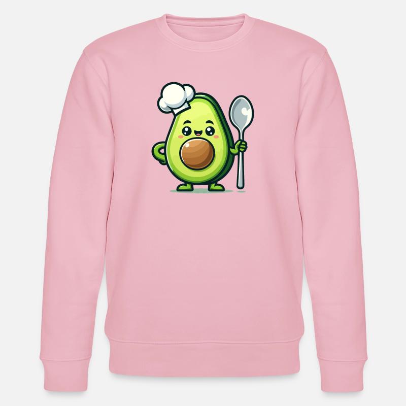 Chef Avocuddle : le génie gourmet du guacamole - Sweat bio CHANGER Stanley/Stella Unisexe - rose pâle