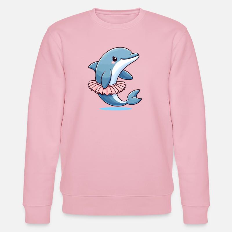 Dauphin de ballet : Vagues gracieuses - Sweat bio CHANGER Stanley/Stella Unisexe - rose pâle