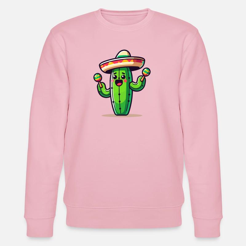 Fiesta-Kaktus: Der Saguaro-Shaker - Stanley/Stella Unisex Bio-Sweatshirt CHANGER  - Hellrosa