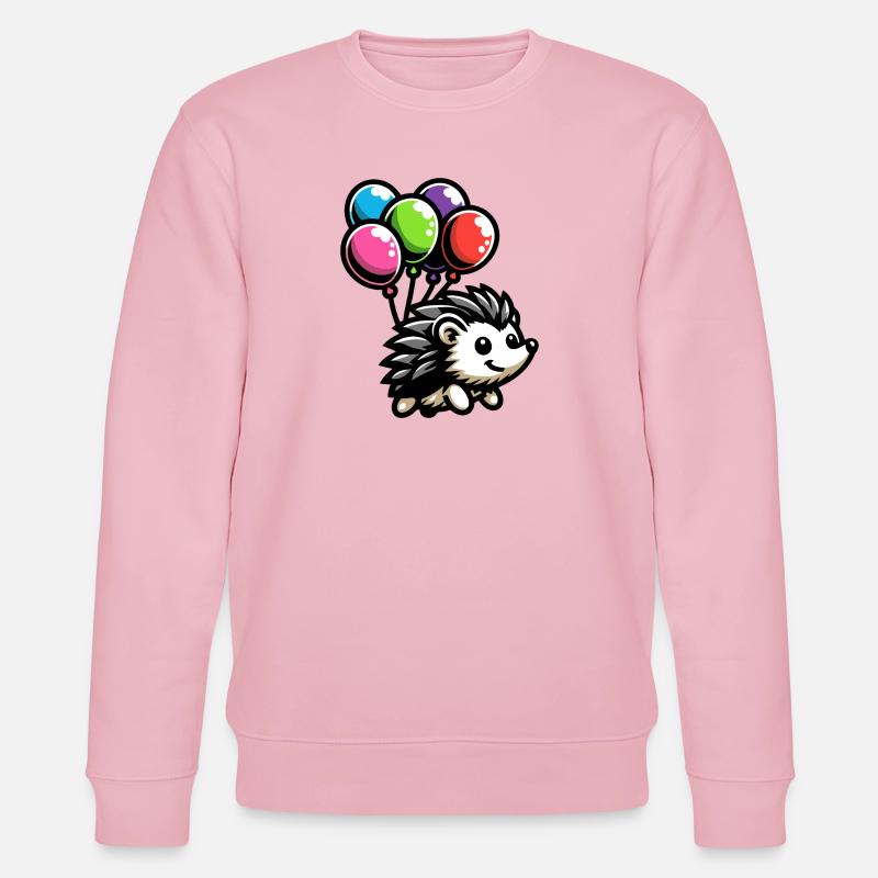 Hedgehog Harmony: Der Ballon-Kumpel - Stanley/Stella Unisex Bio-Sweatshirt CHANGER  - Hellrosa