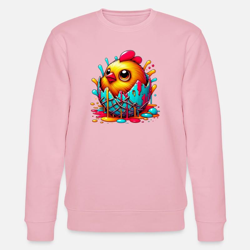 Küken - Stanley/Stella Unisex Bio-Sweatshirt CHANGER  - Hellrosa
