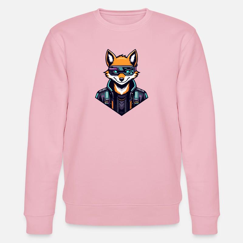 Cyber Fox Néon Tech Sauvage - Sweat bio CHANGER Stanley/Stella Unisexe - rose pâle