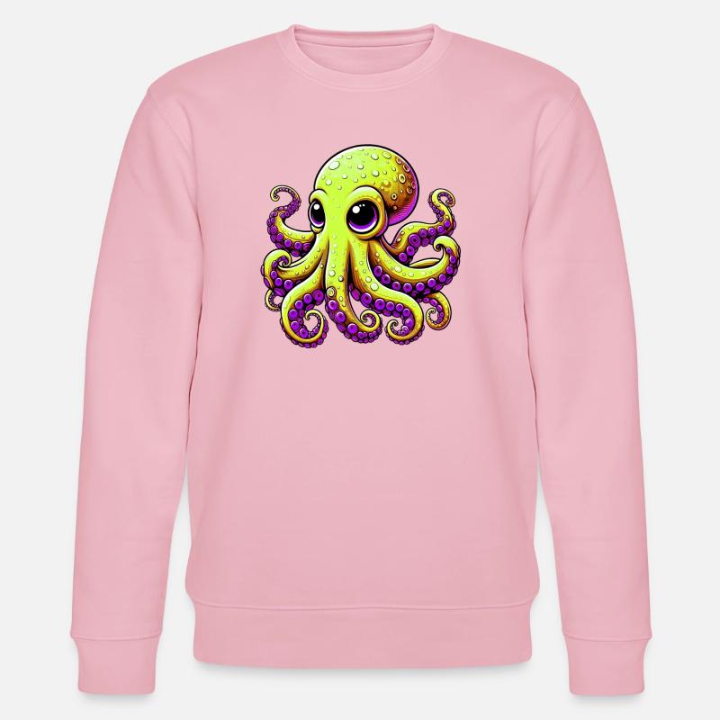 Octopus - Stanley/Stella CHANGER Unisex Organic Sweatshirt - cotton pink