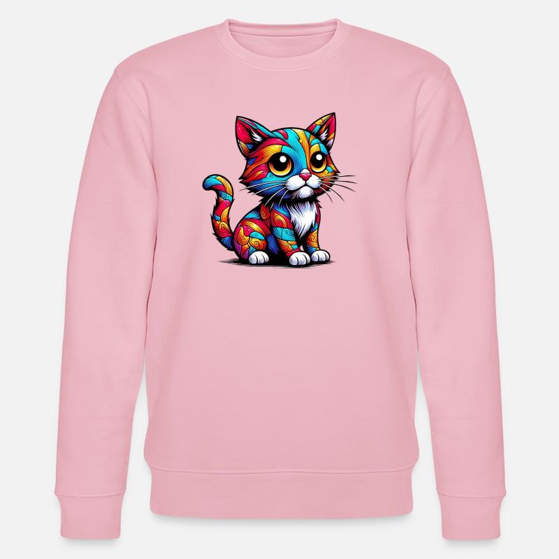 Chat - Sweat bio CHANGER Stanley/Stella Unisexe - rose pâle