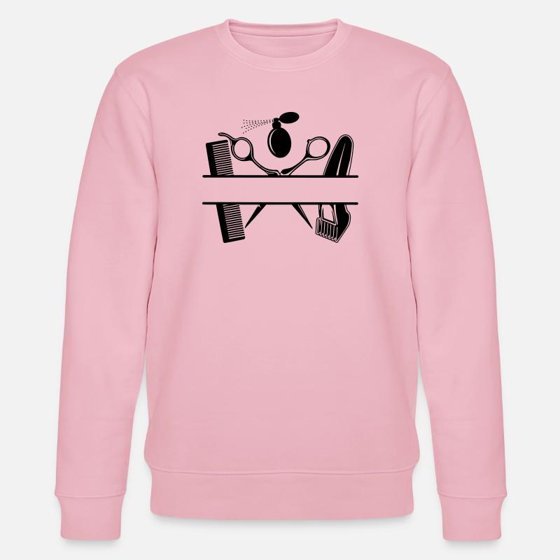 Coiffeurs attributs texte bannière - Sweat bio CHANGER Stanley/Stella Unisexe - rose pâle