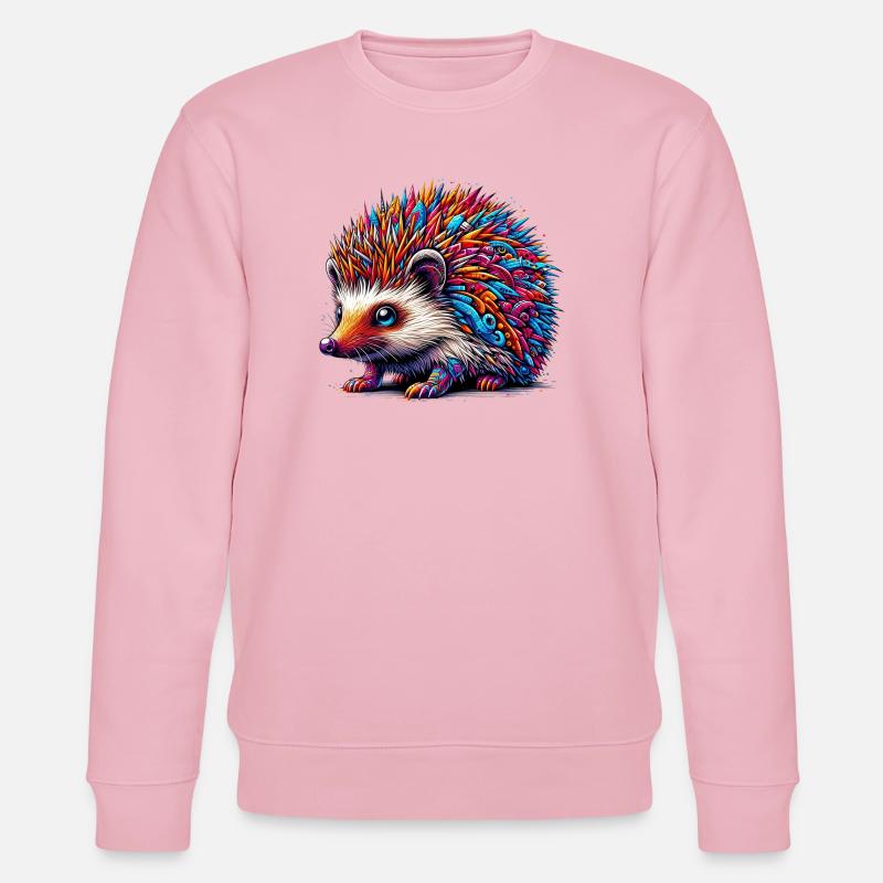 Hedgehog - Stanley/Stella CHANGER Unisex Organic Sweatshirt - cotton pink