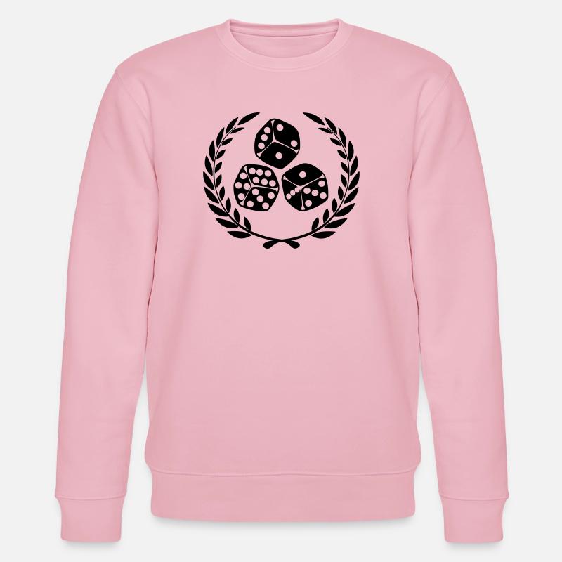 Würfel im Lorbeerkranz - Stanley/Stella Unisex Bio-Sweatshirt CHANGER  - Hellrosa