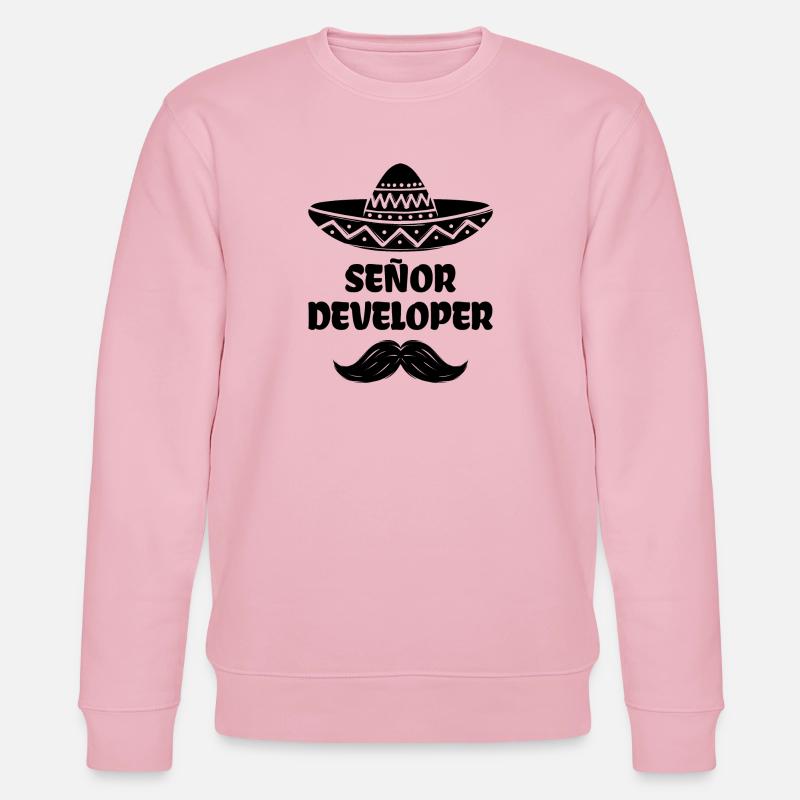 Developer Statement Scripting Dev Computergeek - Stanley/Stella CHANGER Unisex Organic Sweatshirt - cotton pink