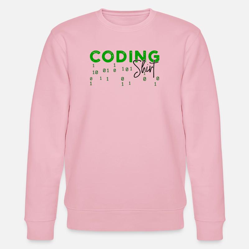 Coden Developer Programmierer Webentwickler Spruch - Stanley/Stella Unisex Bio-Sweatshirt CHANGER  - Hellrosa