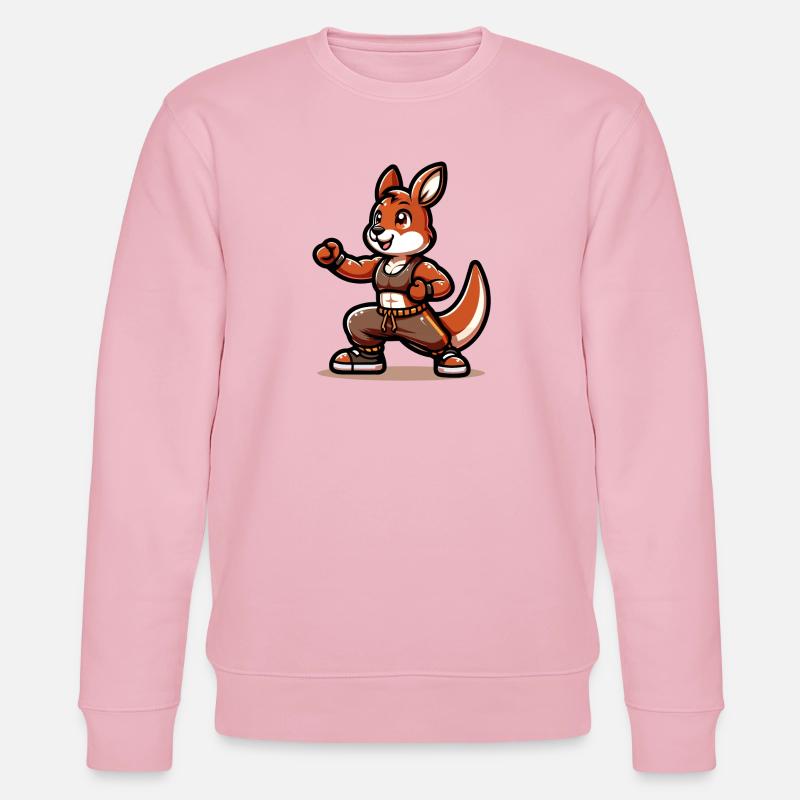 Kickin' Kangaroo Sensei - Stanley/Stella Unisex Bio-Sweatshirt CHANGER  - Hellrosa
