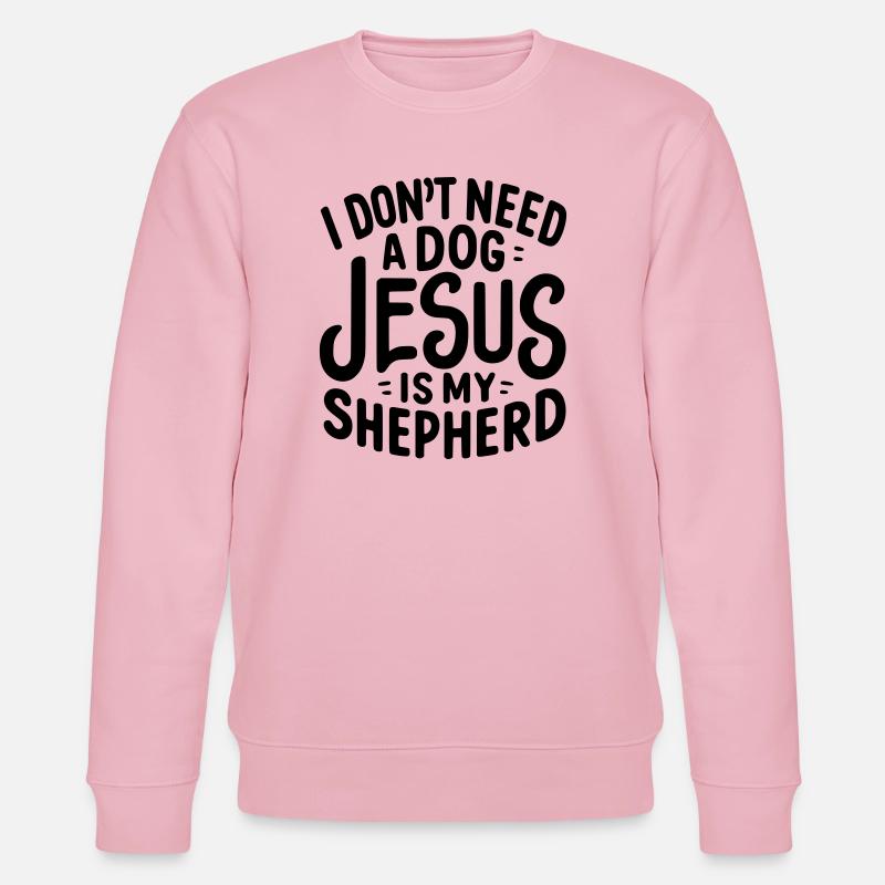 Jesus ist mein Hirte - Stanley/Stella Unisex Bio-Sweatshirt CHANGER  - Hellrosa