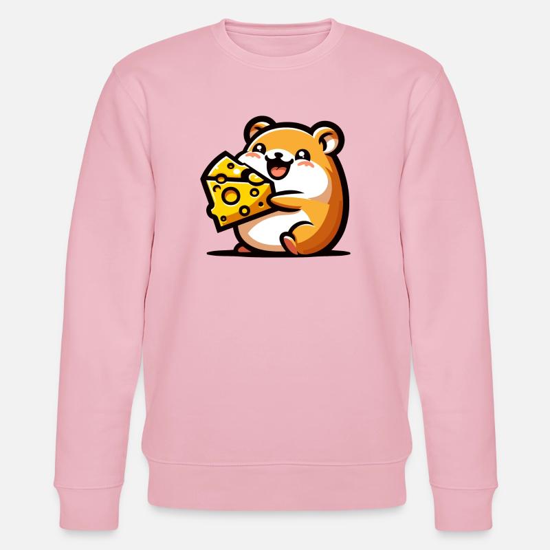 Cheesy Chomper: Der entzückende Hamster - Stanley/Stella Unisex Bio-Sweatshirt CHANGER - Hellrosa