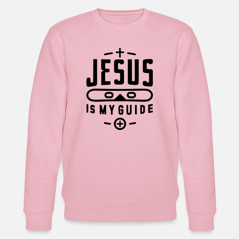 Jesus is my guide - Stanley/Stella CHANGER Unisex Organic Sweatshirt - cotton pink