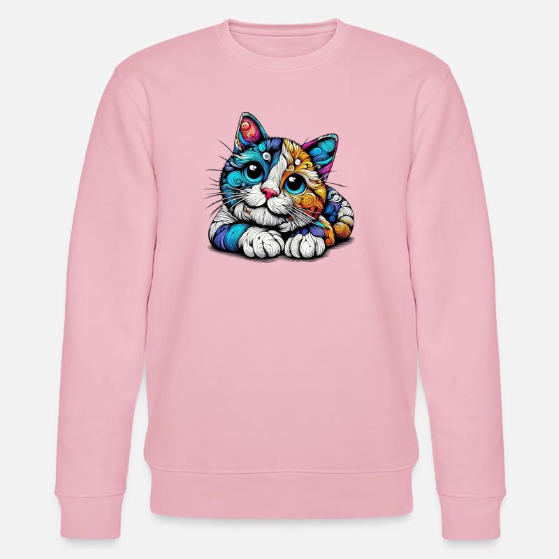 Chat - Sweat bio CHANGER Stanley/Stella Unisexe - rose pâle