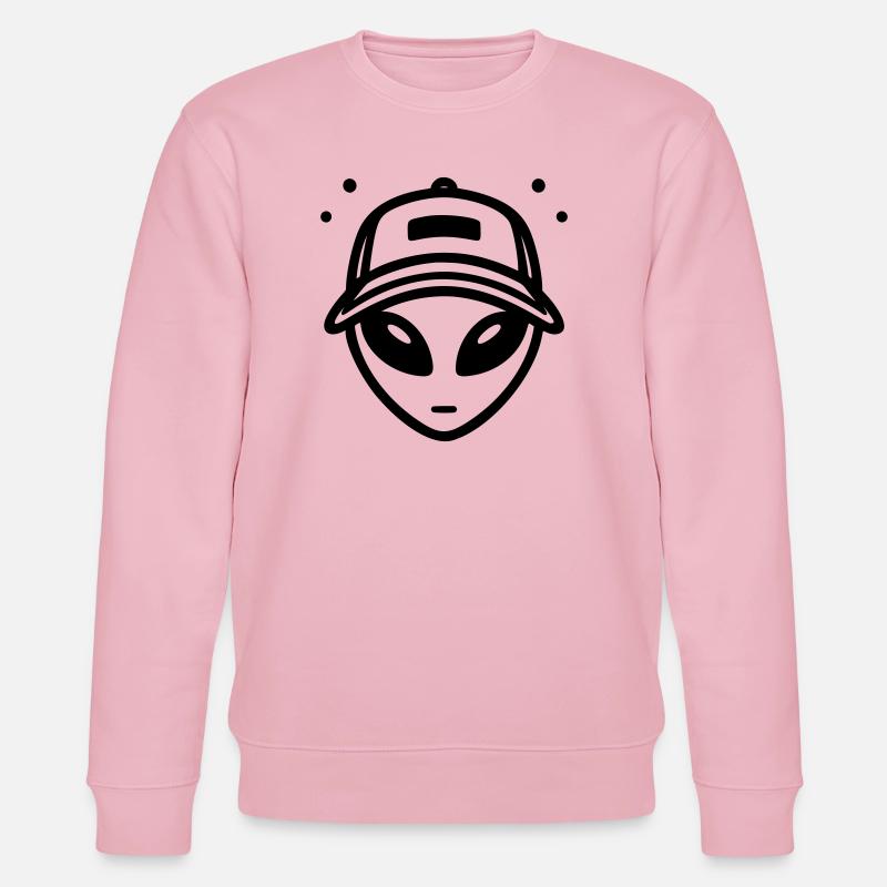 Alien mit Trucker-Mütze - Stanley/Stella Unisex Bio-Sweatshirt CHANGER  - Hellrosa
