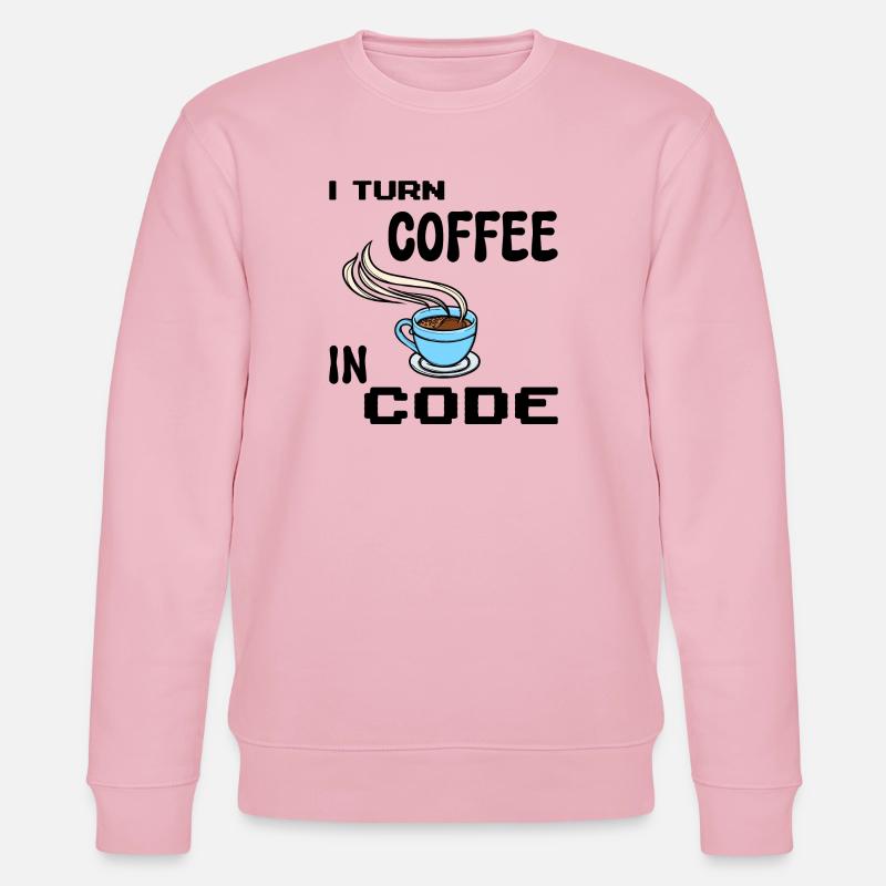 Programmeur de code Scripting Statement Développeur - Sweat bio CHANGER Stanley/Stella Unisexe - rose pâle