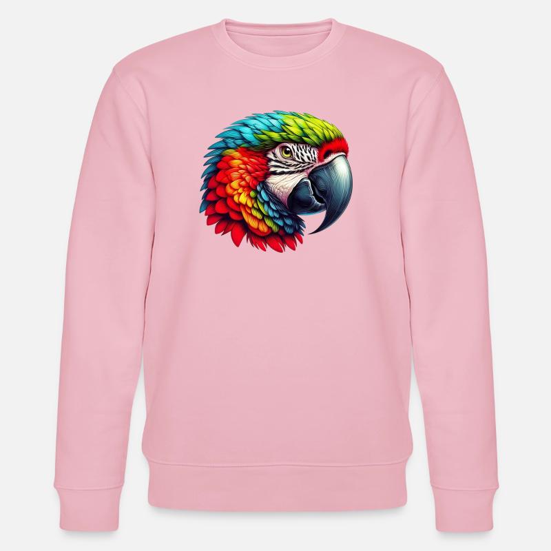 Papagei - Stanley/Stella Unisex Bio-Sweatshirt CHANGER  - Hellrosa